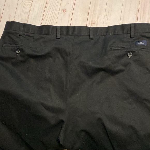 Men’s Dockers pleated classic fit cotton dress pants slacks 50 x 30 Black - Picture 5 of 6